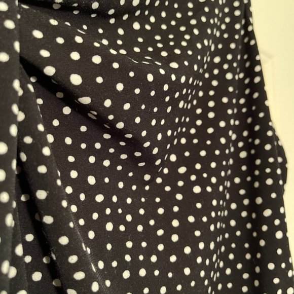 APT 9 Black White Polka Dot Tank Top Knotted V-Neck Sleeveless Plus Size 1X - Picture 7 of 11